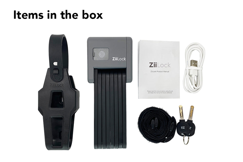ZiiLock X - Intelligentes Klappradschloss Fingerabdruck & Smartphone-Entsperrung